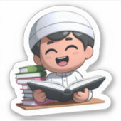 Terug Naar School Schattige Islamitisch Motivatie  Sticker (Voorkant)