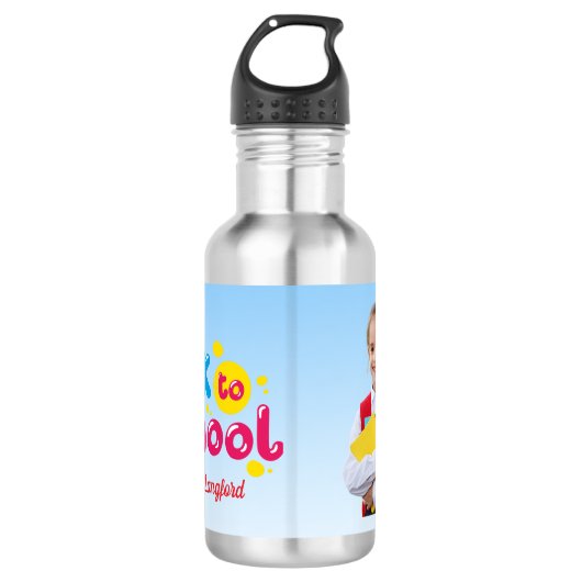 Terug naar school Schattige kinderen Student Waterfles (Voorkant)