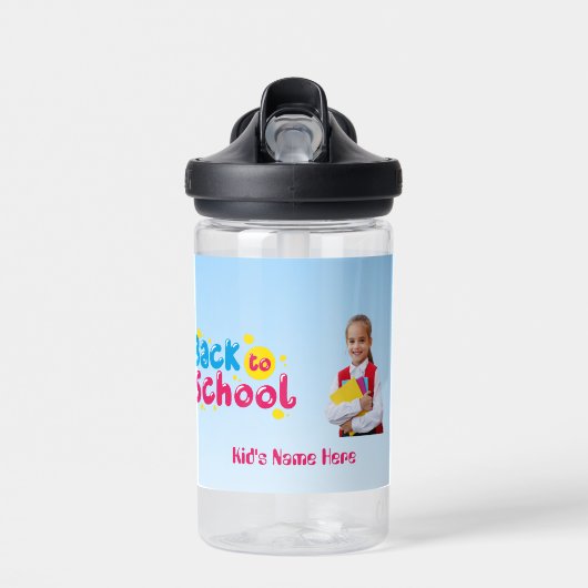 Terug naar school Schattige kinderen Student  Waterfles (Voorkant)
