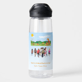 Terug naar school Schattige kinderen Student Waterfles