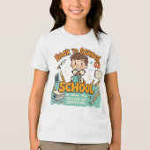 Terug naar School Schattigee Cartoon Student Illus Tri-Blend Shirt (Voorkant)