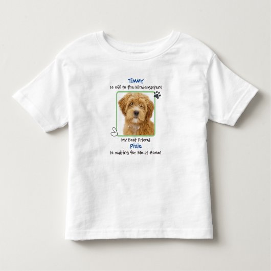 Terug naar school | Schattigee eerste dag Pet Pres Kinder Shirts (Voorkant)