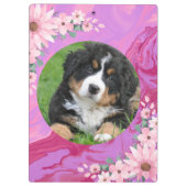 Terug naar school Schattigee hond Roze Bloemen Wat Klembord (Achterkant)