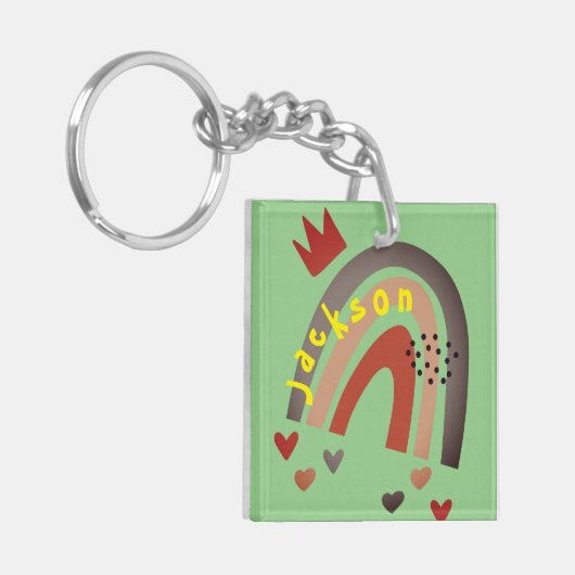 Terug naar school Schattigee Kinder Boho Cloud & R Sleutelhanger (Voorkant Links)
