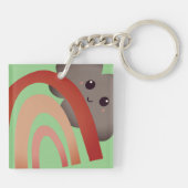 Terug naar school Schattigee Kinder Boho Cloud & R Sleutelhanger (Achterkant)