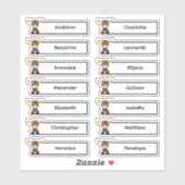 Terug naar school - Schattigee Moose Multiple Name Sticker (Vel)
