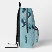 Terug naar school - Schattigee Narwhal gepersonali Bedrukte Rugzak (Links)