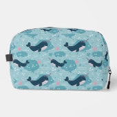 Terug naar school - Schattigee Narwhal gepersonali Toilettasje (Voorkant)