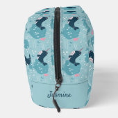 Terug naar school - Schattigee Narwhal gepersonali Toilettasje (Rechts)