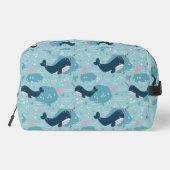 Terug naar school - Schattigee Narwhal gepersonali Toilettasje (Achterkant)