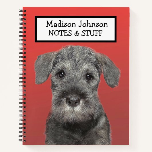 Terug naar school Schnauzer notitieboek (Voorkant)