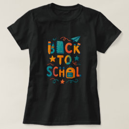 Terug naar school - School Supplies Typography Des T-shirt