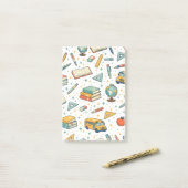 Terug naar school schoolbenodigdheden patroon noti post-it® notes (Op bureau)