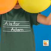 terug naar school schoolbord Gepersonaliseerd alfa T-shirt