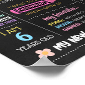 Terug naar school schoolbord Laatste dag teken Poster (Hoek)