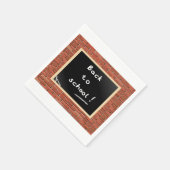 Terug naar school schoolbord papieren servetten (Hoek)