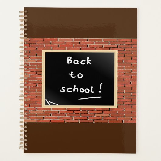 Terug naar school schoolbord spiraalplanner planner (Voorkant)