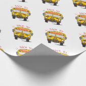 Terug naar school - schoolbus cadeaupapier (Hoek)