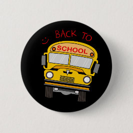Terug naar school - schoolbus ronde button 5,7 cm