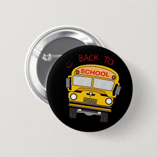 Terug naar school - schoolbus ronde button 5,7 cm (Voorkant /achterkant)