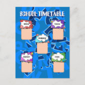 Terug naar school. SCHOOLKALENDER Briefkaart (Voorkant)