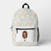 Terug naar school. schoolmeisje bedrukte rugzak (Voorkant)