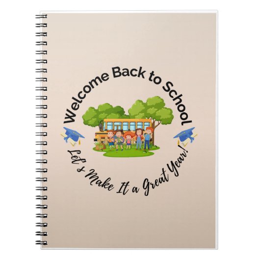Terug naar school – Schoolplein Notitieboek (Voorkant)