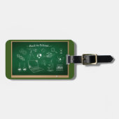 Terug naar School Science schoolbordonderwijs Bagagelabel (Voorkant horizontaal)