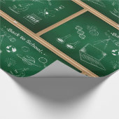 Terug naar School Science schoolbordonderwijs Cadeaupapier (Hoek)