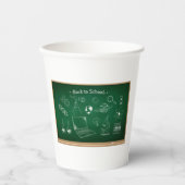 Terug naar School Science schoolbordonderwijs Papieren Bekers (Voorkant)