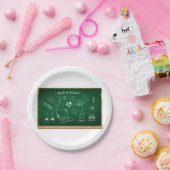 Terug naar School Science schoolbordonderwijs Papieren Bordje (Feest)