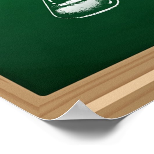 Terug naar School Science schoolbordonderwijs Poster (Hoek)