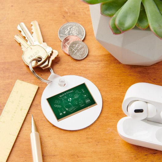 Terug naar School Science schoolbordonderwijs Sleutelhanger