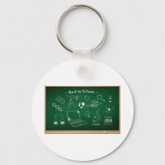 Terug naar School Science schoolbordonderwijs Sleutelhanger (Achterkant)