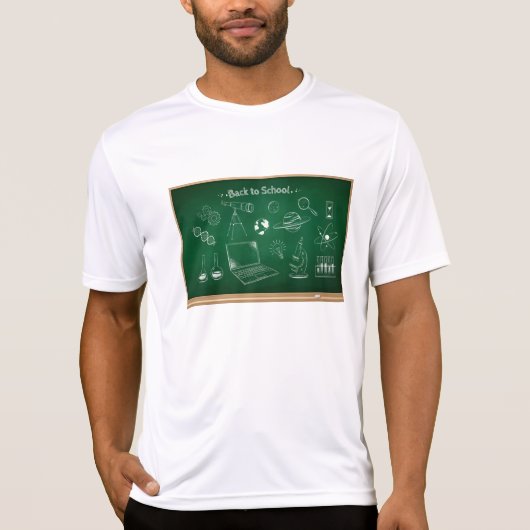 Terug naar School Science schoolbordonderwijs T-shirt (Voorkant)
