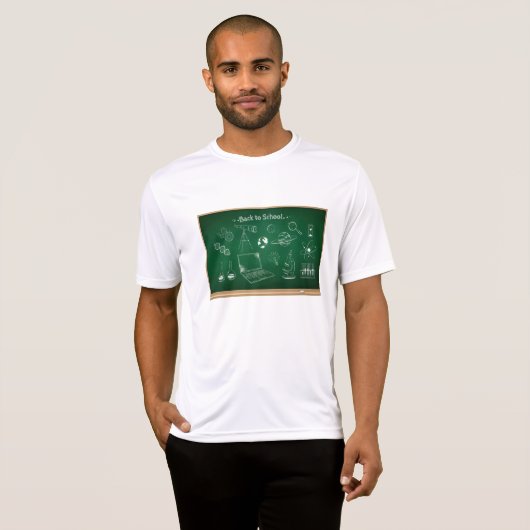Terug naar School Science schoolbordonderwijs T-shirt (Voorkant volledig)