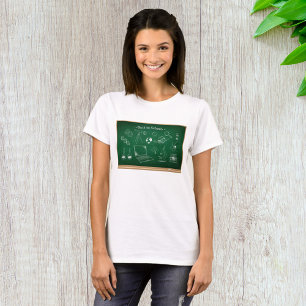 Terug naar School Science schoolbordonderwijs T-shirt