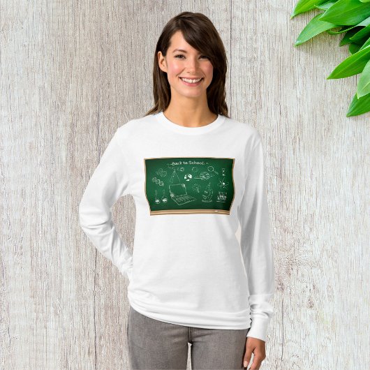 Terug naar School Science schoolbordonderwijs T-shirt