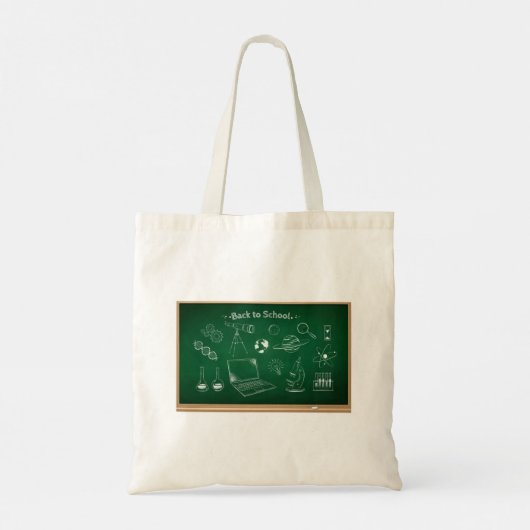 Terug naar School Science schoolbordonderwijs Tote Bag (Achterkant)