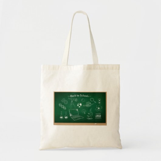 Terug naar School Science schoolbordonderwijs Tote Bag (Voorkant)