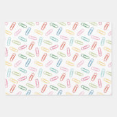 Terug naar school set van 3 kleuren en b&w inpakpapier vel (Voorkant 3)