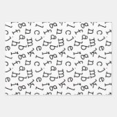 Terug naar school set van 3 kleuren en b&w inpakpapier vel (Voorkant)