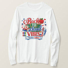 Terug naar school-sfeer Onderwijseditie Lange mouw T-shirt