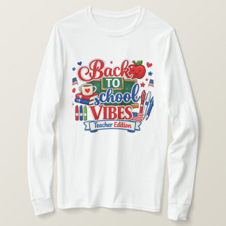 Terug naar school-sfeer Onderwijseditie Lange mouw T-shirt