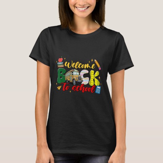 Terug naar school Shirt Fun Clroom Teacher Student (Voorkant)