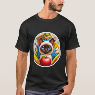 Terug Naar School Siamese Kat Jongens Meisjes Stud T-shirt