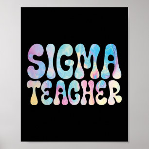Terug naar school Sigma Teacher Meme Lovers Humor Poster