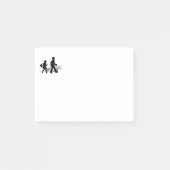Terug naar school - Silhouet van lopende kinderen Post-it® Notes (Voorkant)