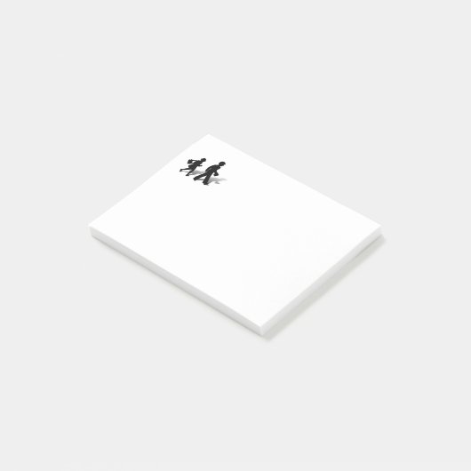 Terug naar school - Silhouet van lopende kinderen Post-it® Notes (Schuin)