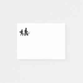 Terug naar school - Silhouette Kinderen lopen Post-it® Notes